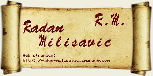 Radan Milisavić vizit kartica